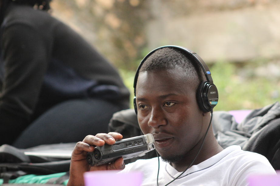 Conold during a sound recording class.